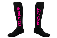 Eat Clean Train Dirty knee high socks